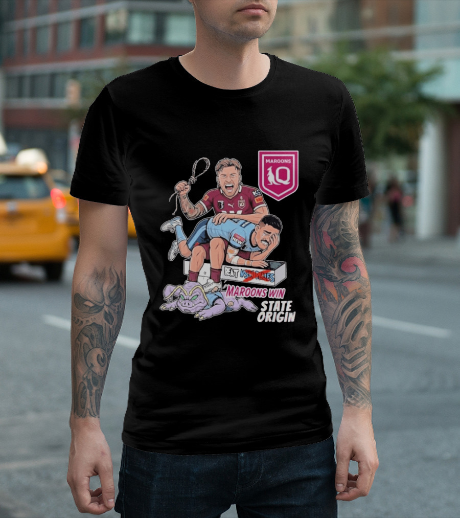 Queensland Maroons Win Over Nsw Blues State Origin Victory T-Shirt