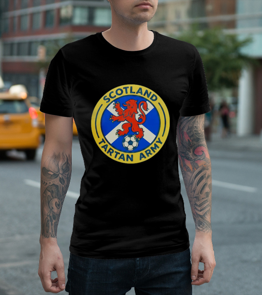Scotland Tartan Army Scotland On Tour USA 2026 Soccer Lion T-Shirt