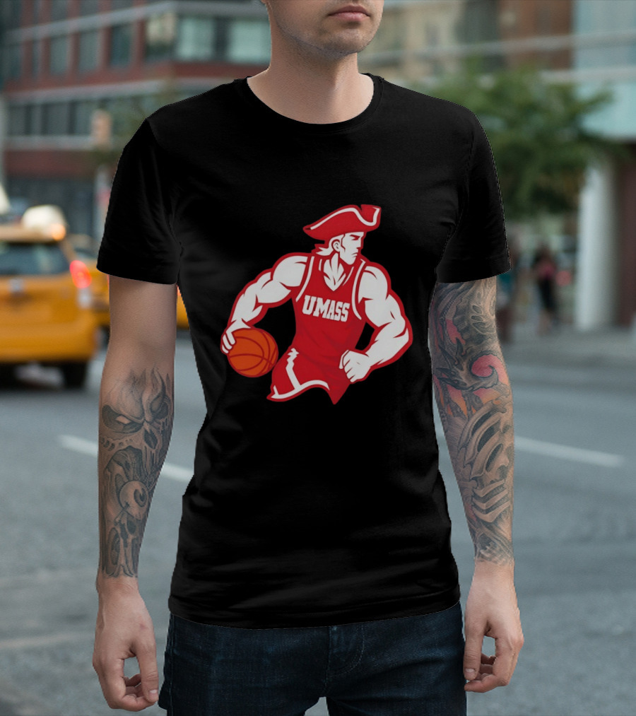 UMass University Of Massachusetts Minuteman Basketball Sam T-Shirt