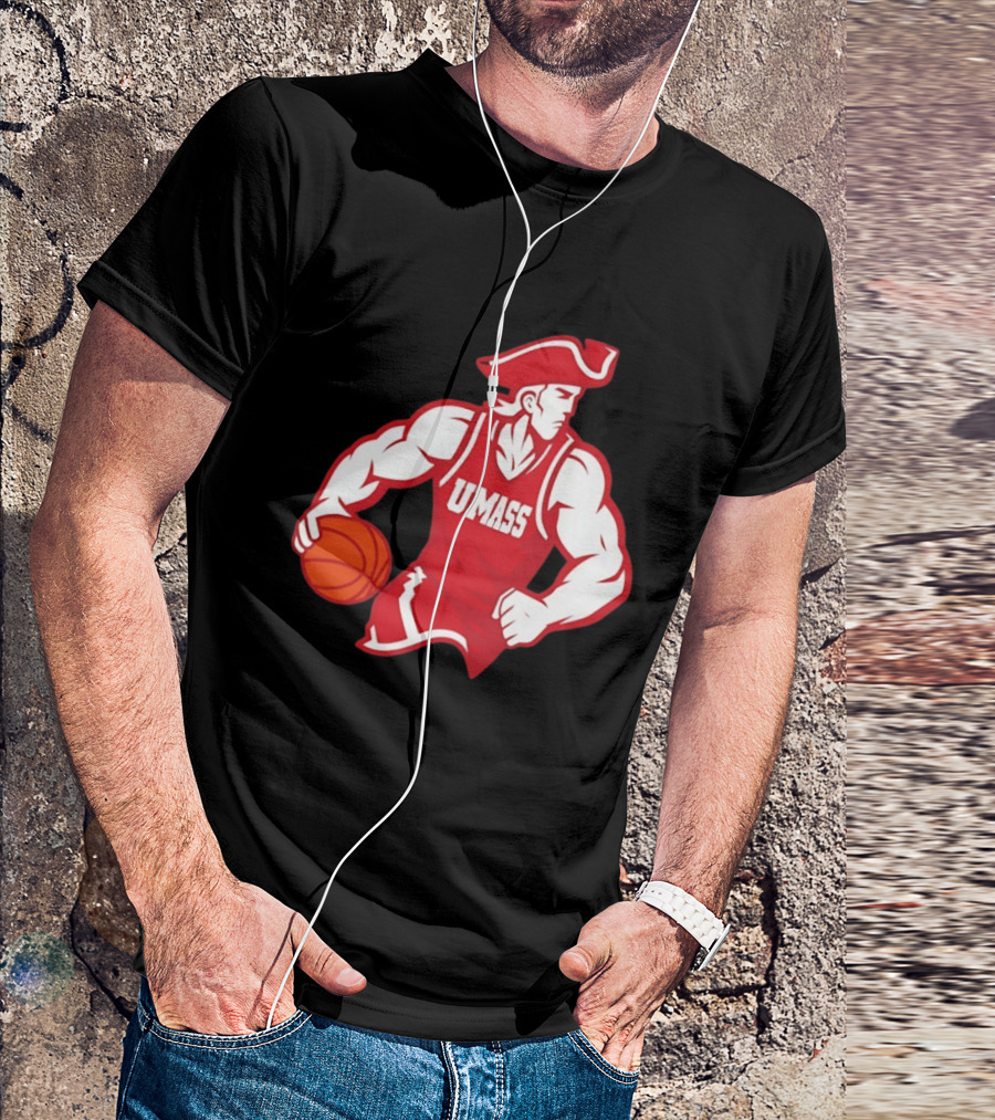 UMass University Of Massachusetts Minuteman Basketball Sam T-Shirt