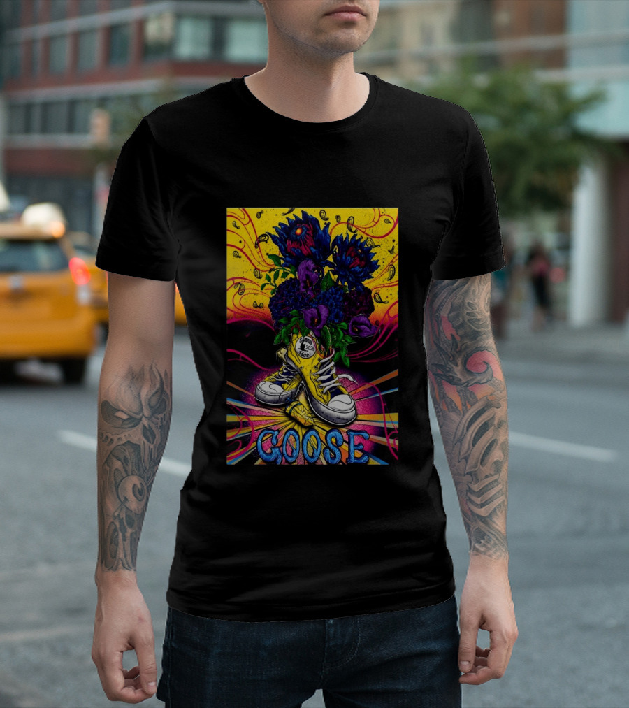 Goose Summer 2026 Tour Yellow Sneakers Floral Psychedelic T-Shirt