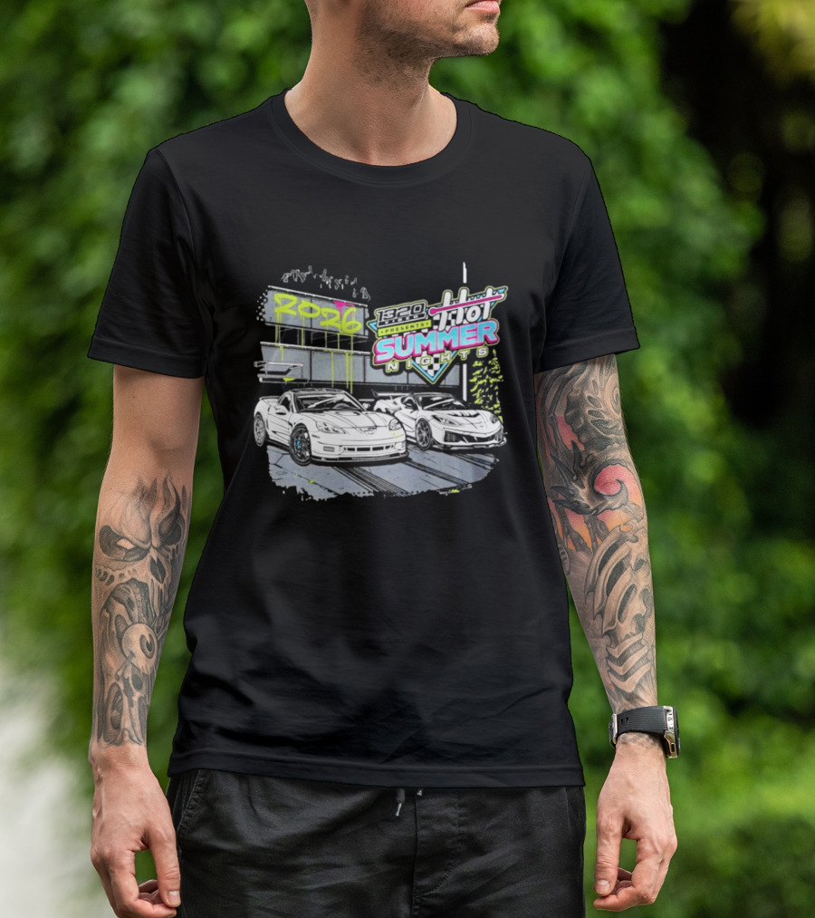1320 Presents Hot Summer Nights 2026 Street Racing Cars T-Shirt
