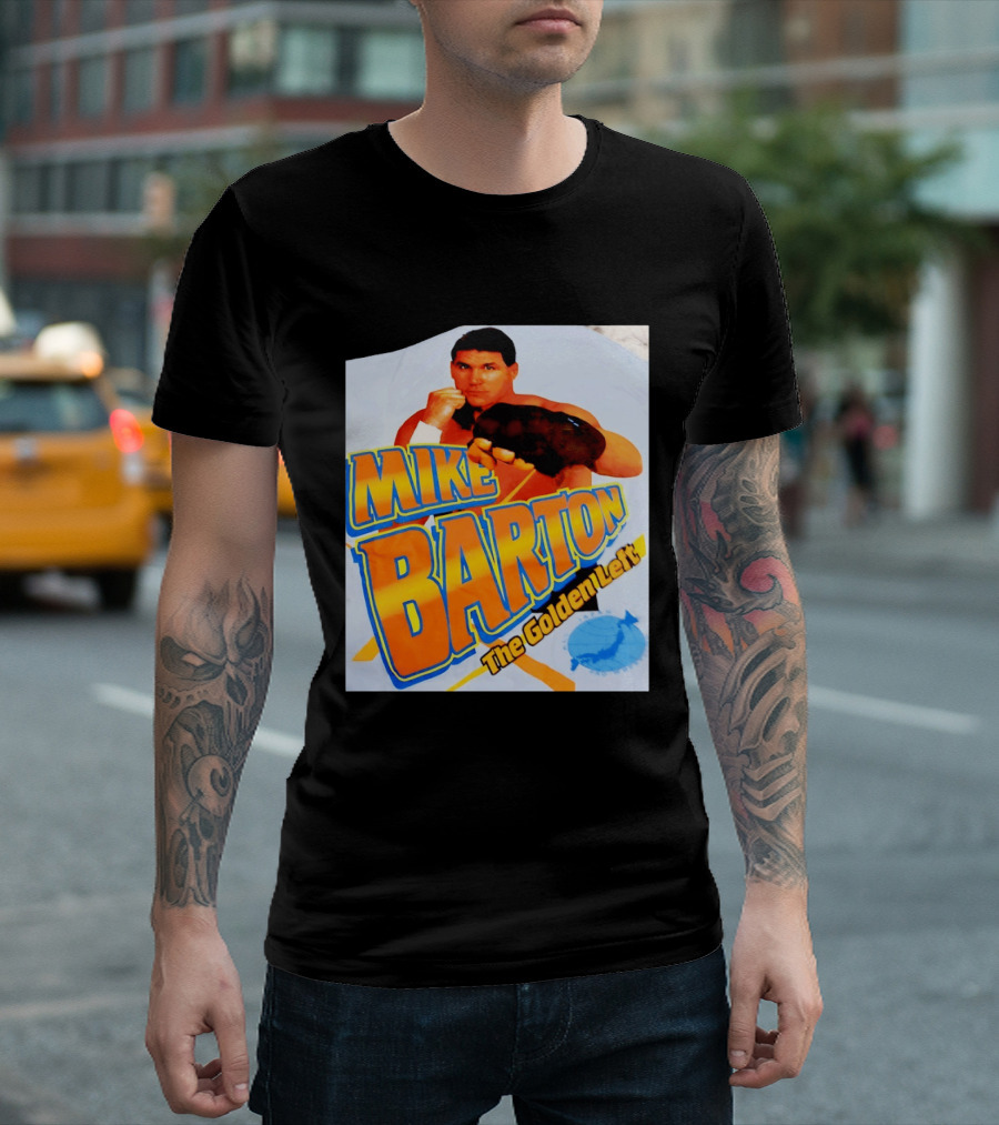 Mike Barton The Golden Left Boxer Retro Sports T-Shirt