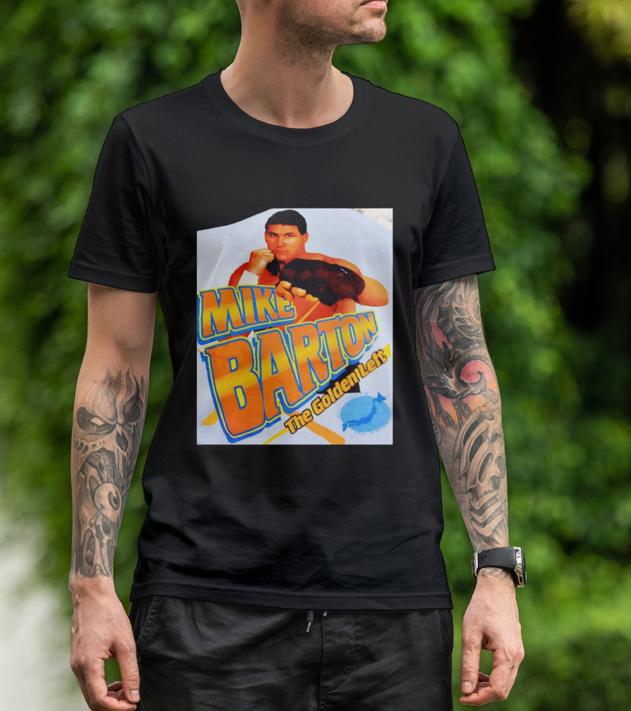 Mike Barton The Golden Left Boxer Retro Sports T-Shirt