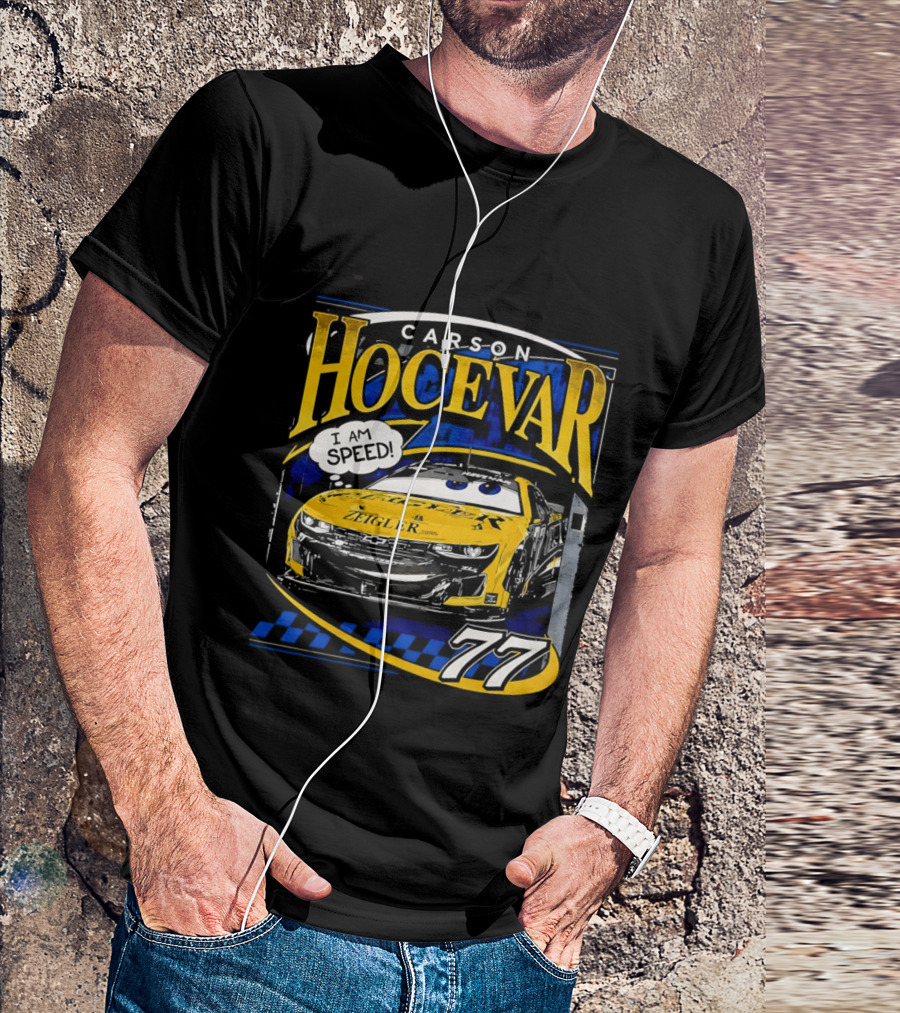 Carson Hocevar Speed Yellow Car 77 Racing T-Shirt