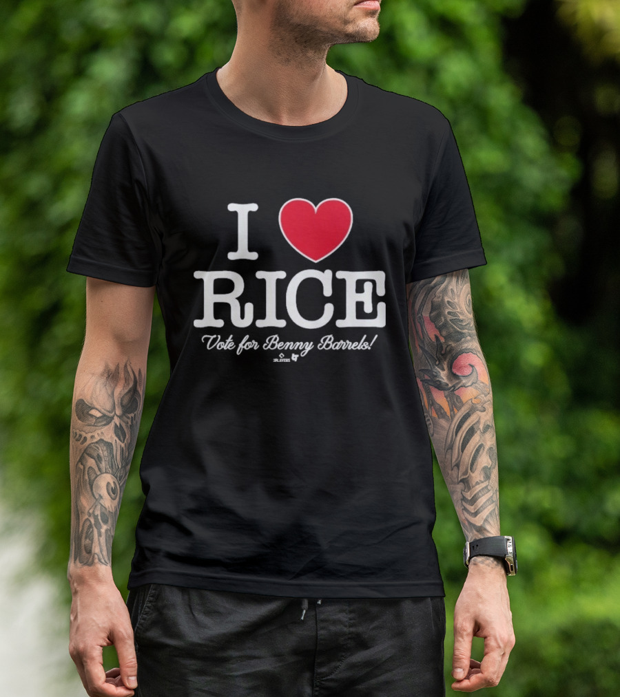 I Love Rice Vote For Benny Barrels T-Shirt