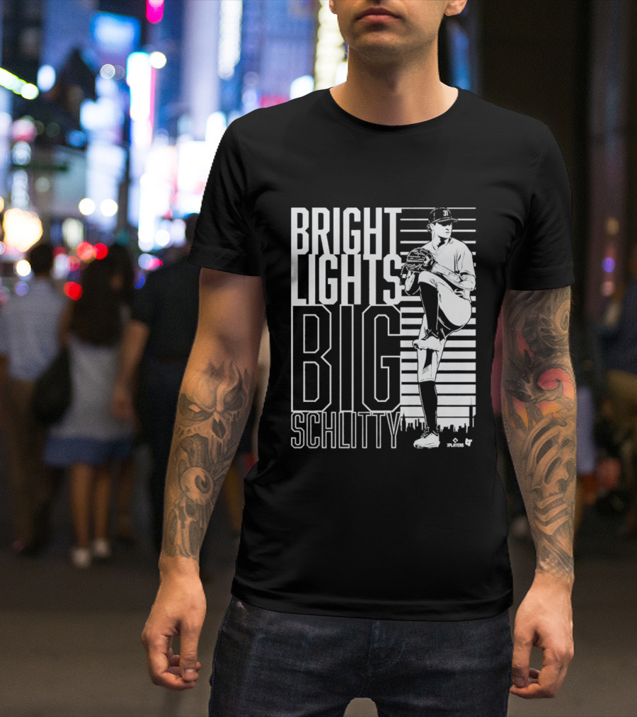 Bright Lights Big Schlitty Cam Schlittler Pitching T-Shirt