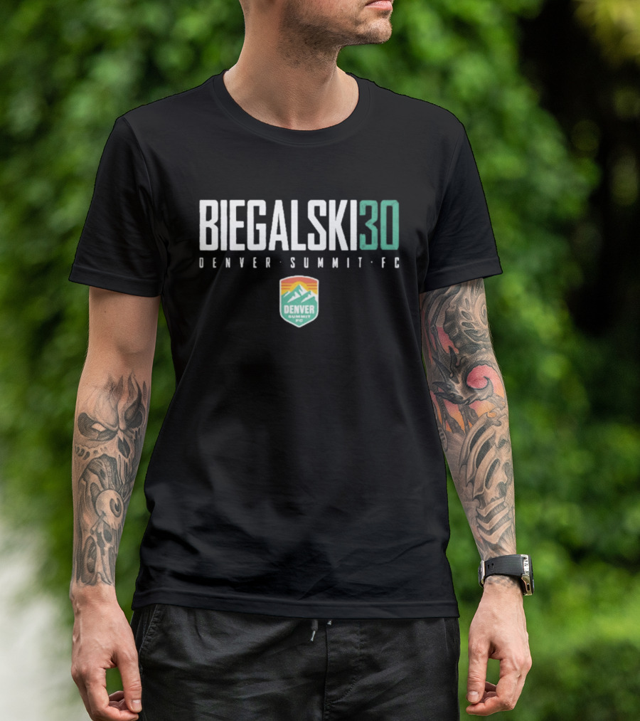 Biegalski 30 Denver Summit FC NWSL Soccer Team Fan T-Shirt