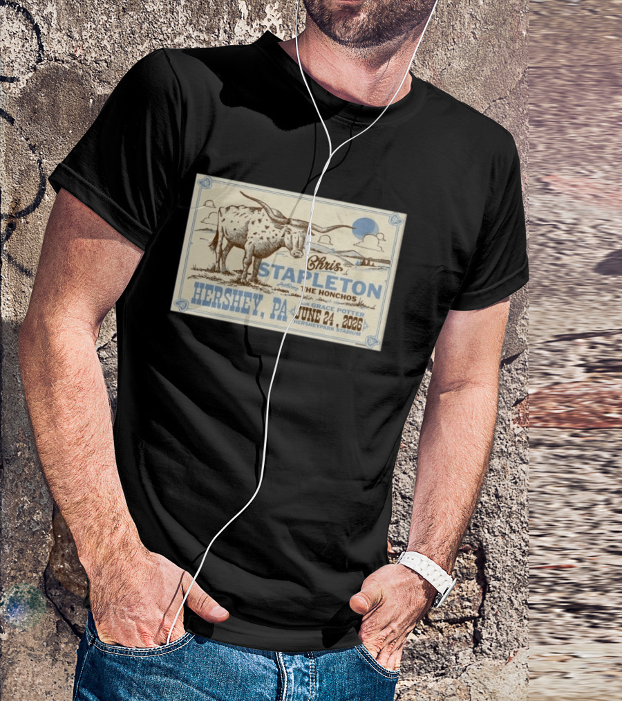 Chris Stapleton All American Road Show Hershey PA June 24 2026 With The Honchos And Grace Potter T-Shirt