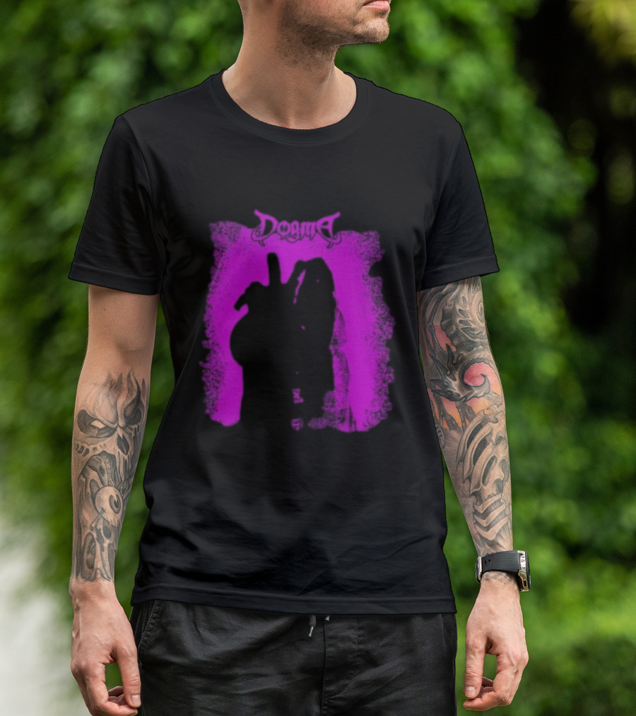 Dogma My Matricidal Purple Gothic Text With Pink Grunge Frame T-Shirt