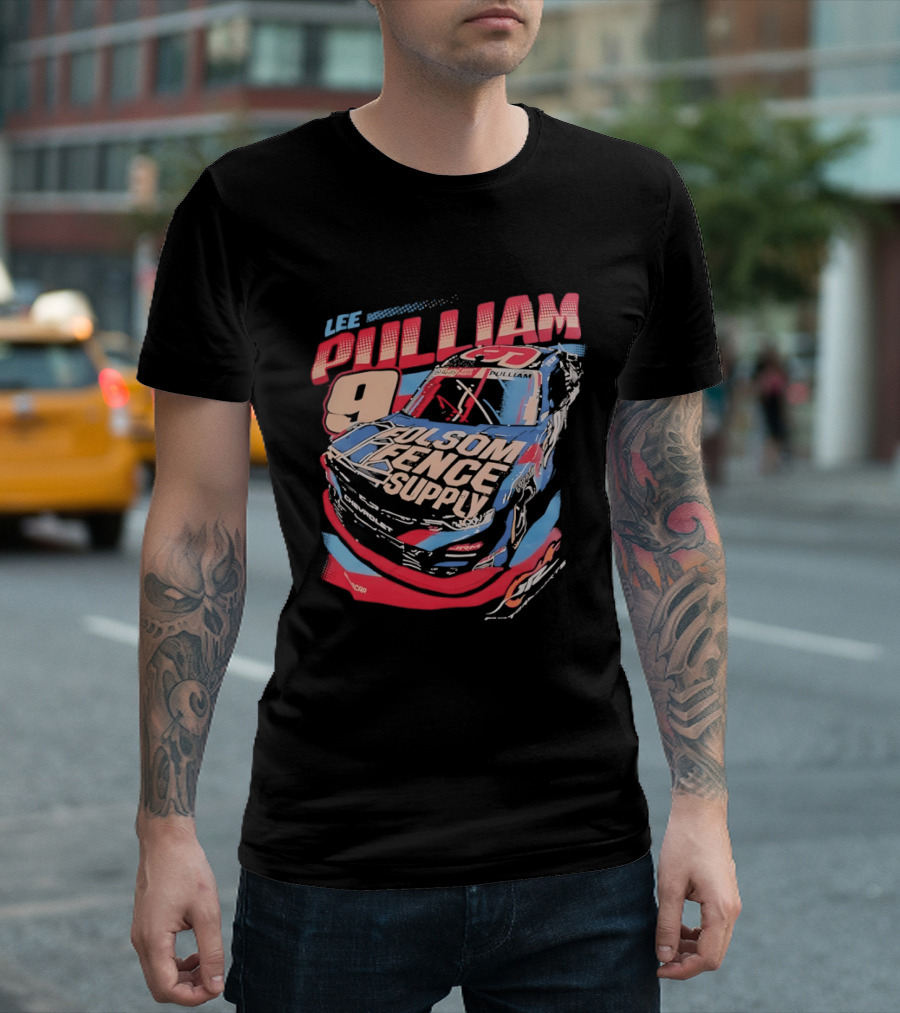 Lee Pulliam 9 Chevrolet NASCAR Folsom Fence Supply Racing T-Shirt