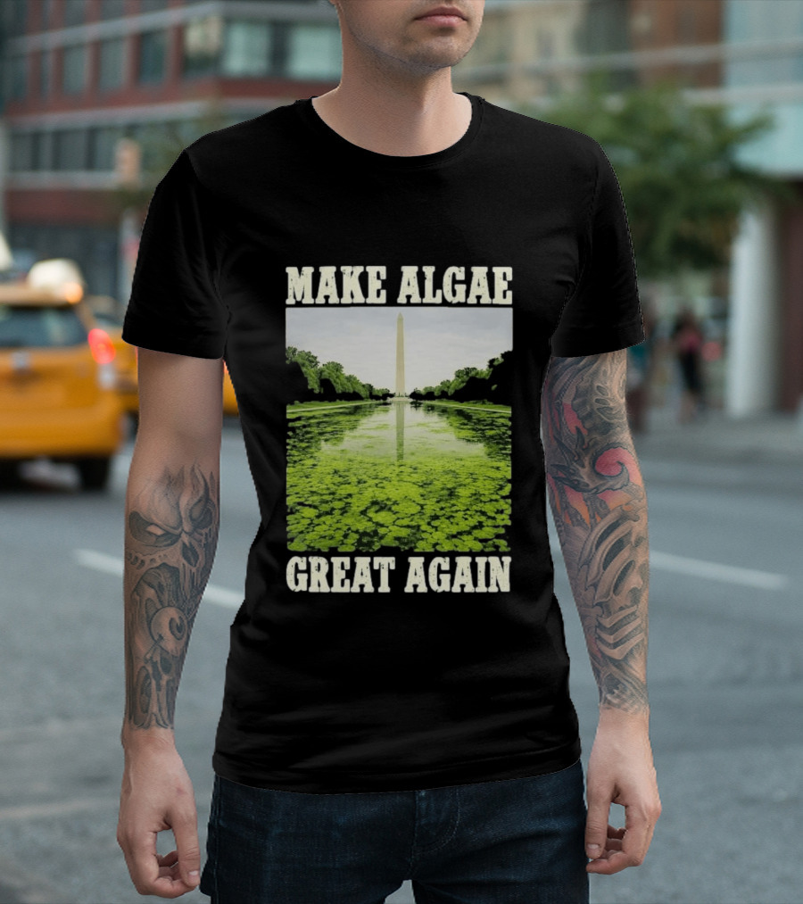 Make Algae Great Again Lincoln Memorial Reflecting Pool Washington Monument T-Shirt