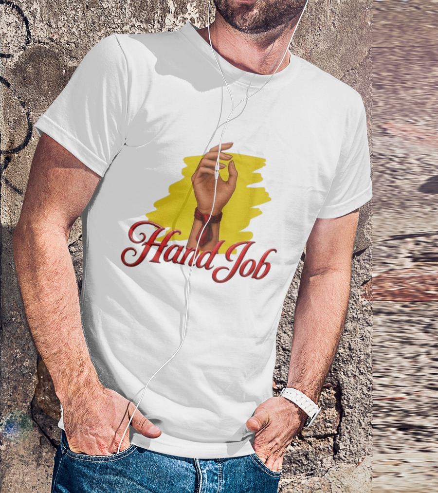 Hand Job Humor Double Entendre Red Tie Playful T-Shirt