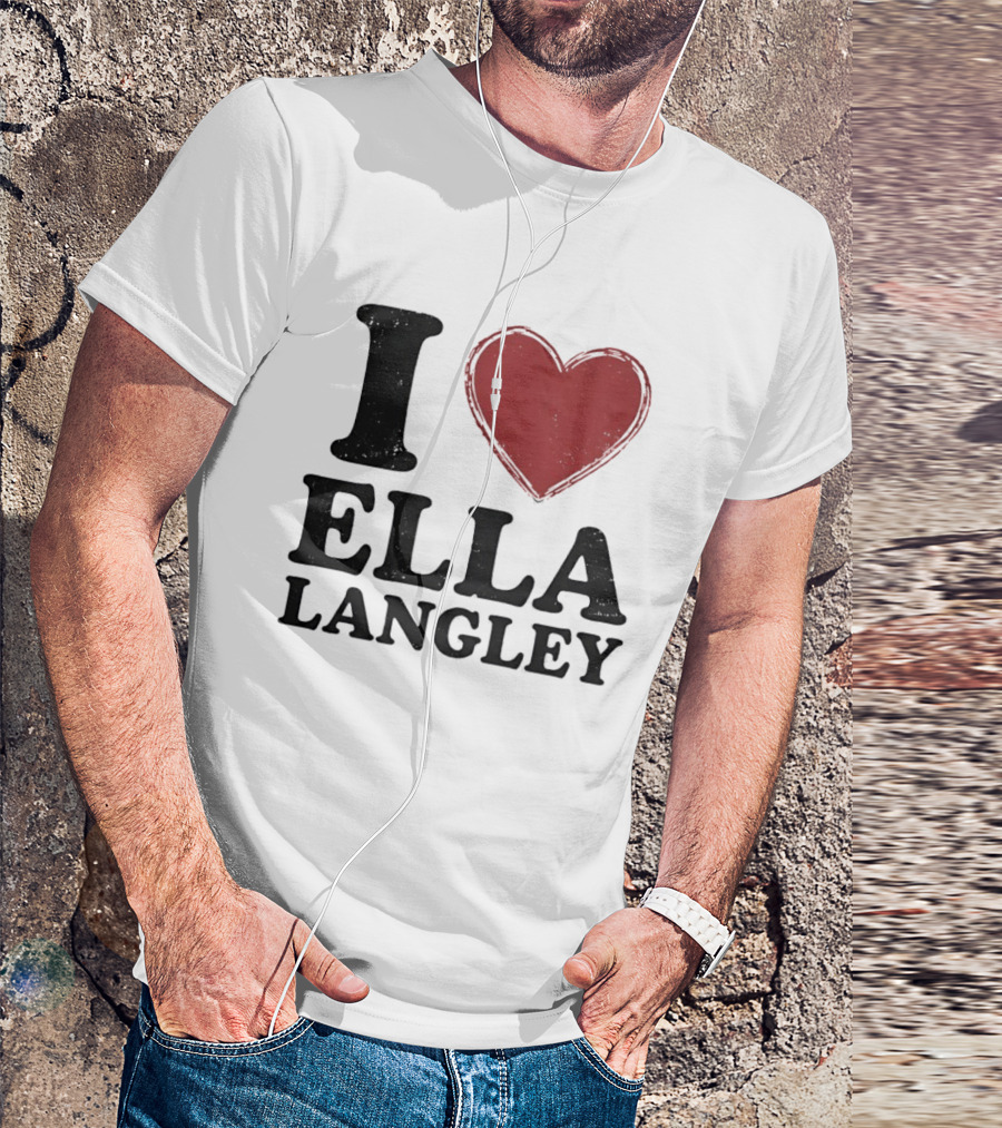 Ella Langley I Love Design Bold Heart T-Shirt