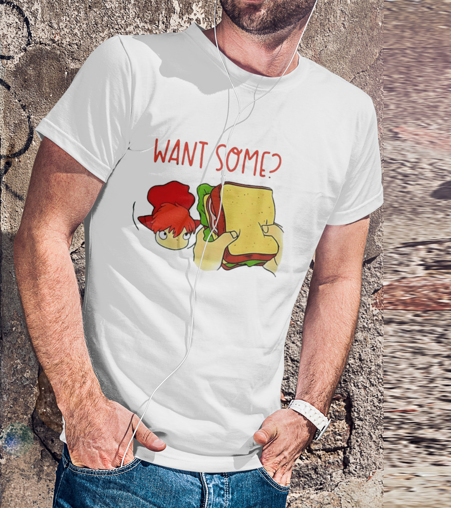 Ponyo Flinching Want Some Sandwich Scene T-Shirt