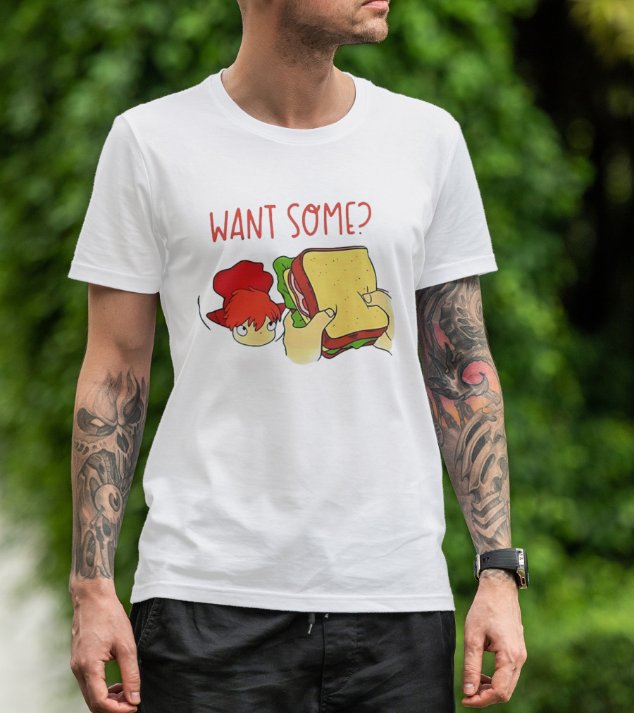 Ponyo Flinching Want Some Sandwich Scene T-Shirt