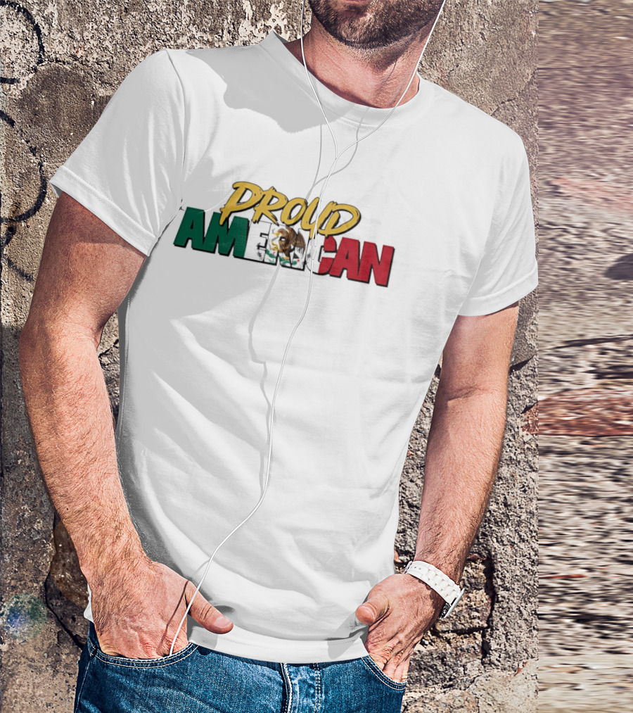 Proud American Mexico Eagle Flag Patriotic T-Shirt