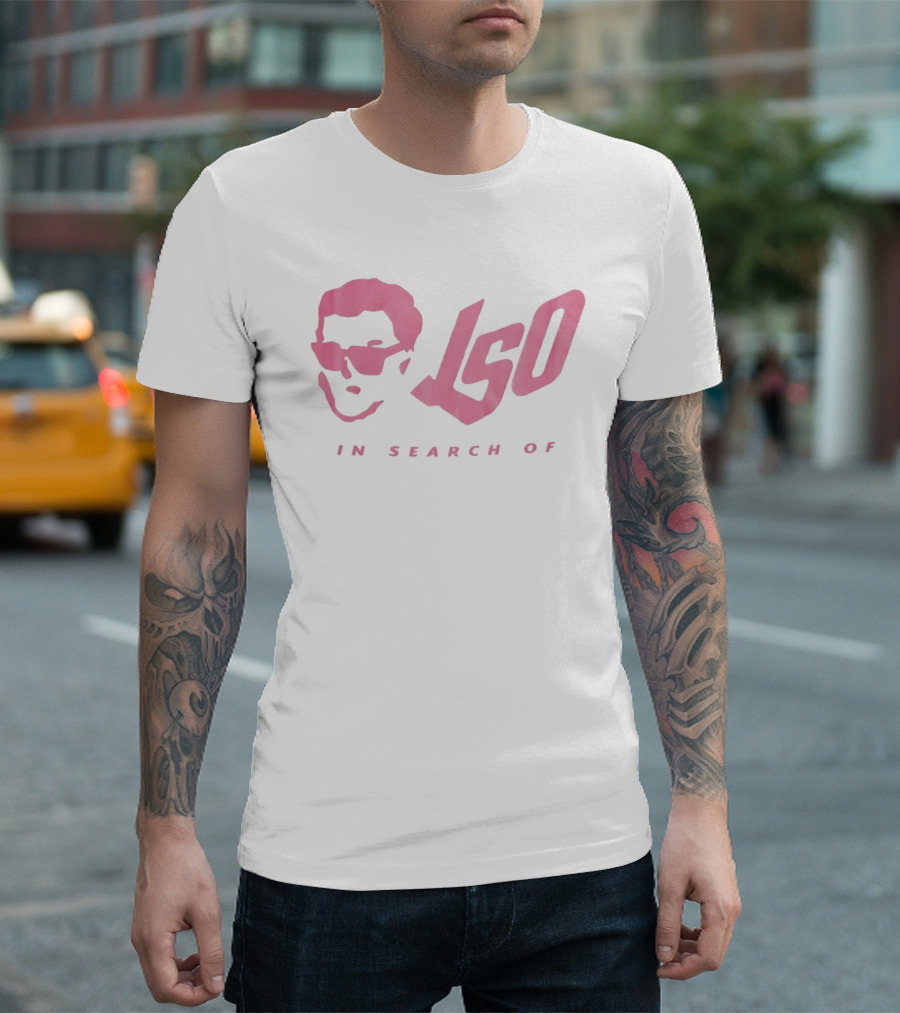 ISO In Search Of Stylized Sunglasses Portrait In Pink T-Shirt