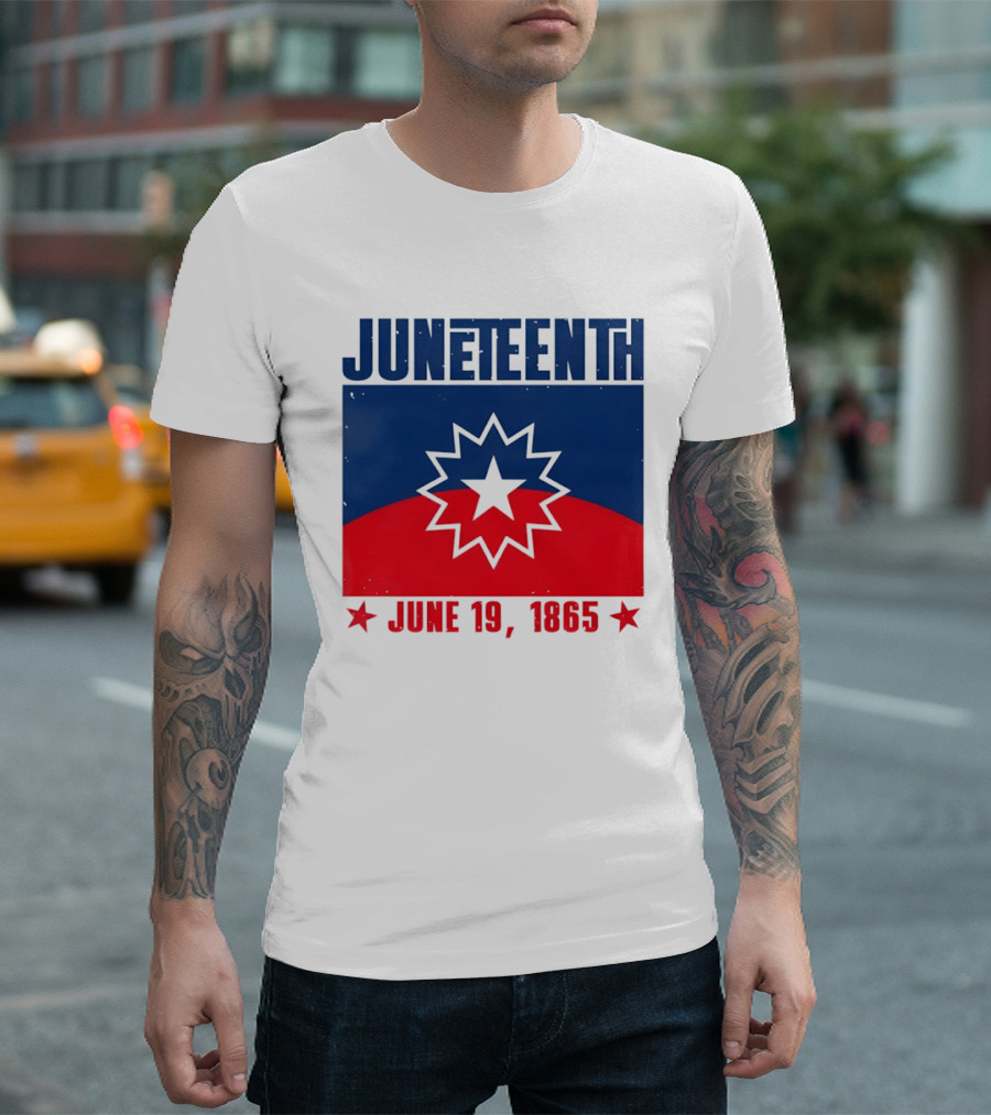 Juneteenth Red White Blue Freedom Flag June 19 1865 Emancipation Day T-Shirt