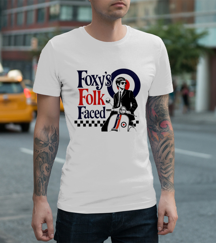 Foxy's Folk Faced Mod Scooter T-Shirt