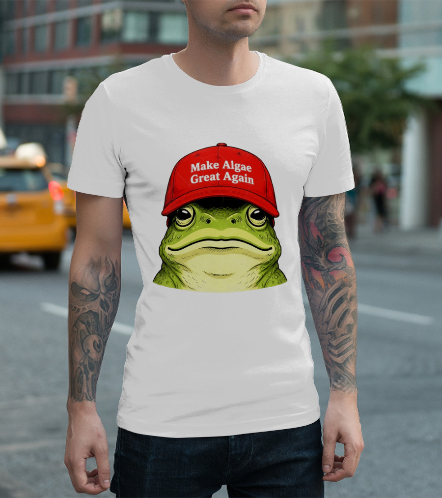 Frog Team Algae Make Algae Great Again Hat Patriotic American Flag 2026 T-Shirt