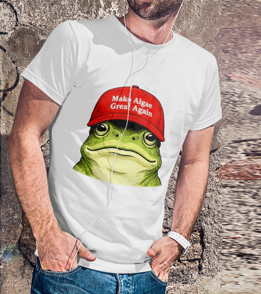 Frog Team Algae Make Algae Great Again Hat Patriotic American Flag 2026 T-Shirt