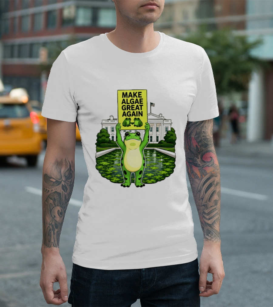 Frogs Team Algae Make Algae Great Again At White House 2026 T-Shirt