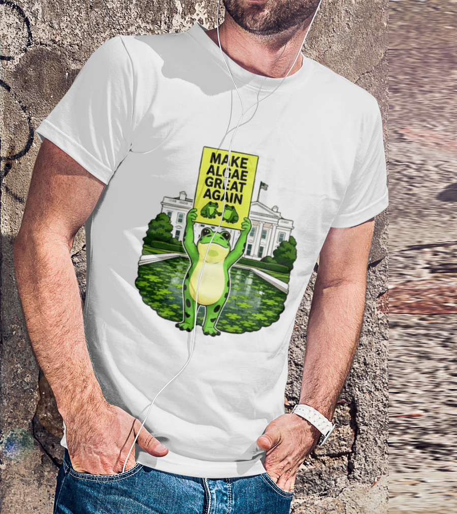 Frogs Team Algae Make Algae Great Again At White House 2026 T-Shirt