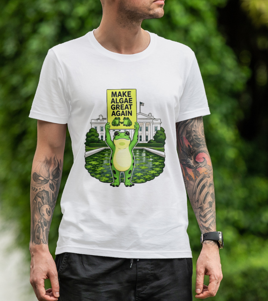 Frogs Team Algae Make Algae Great Again At White House 2026 T-Shirt