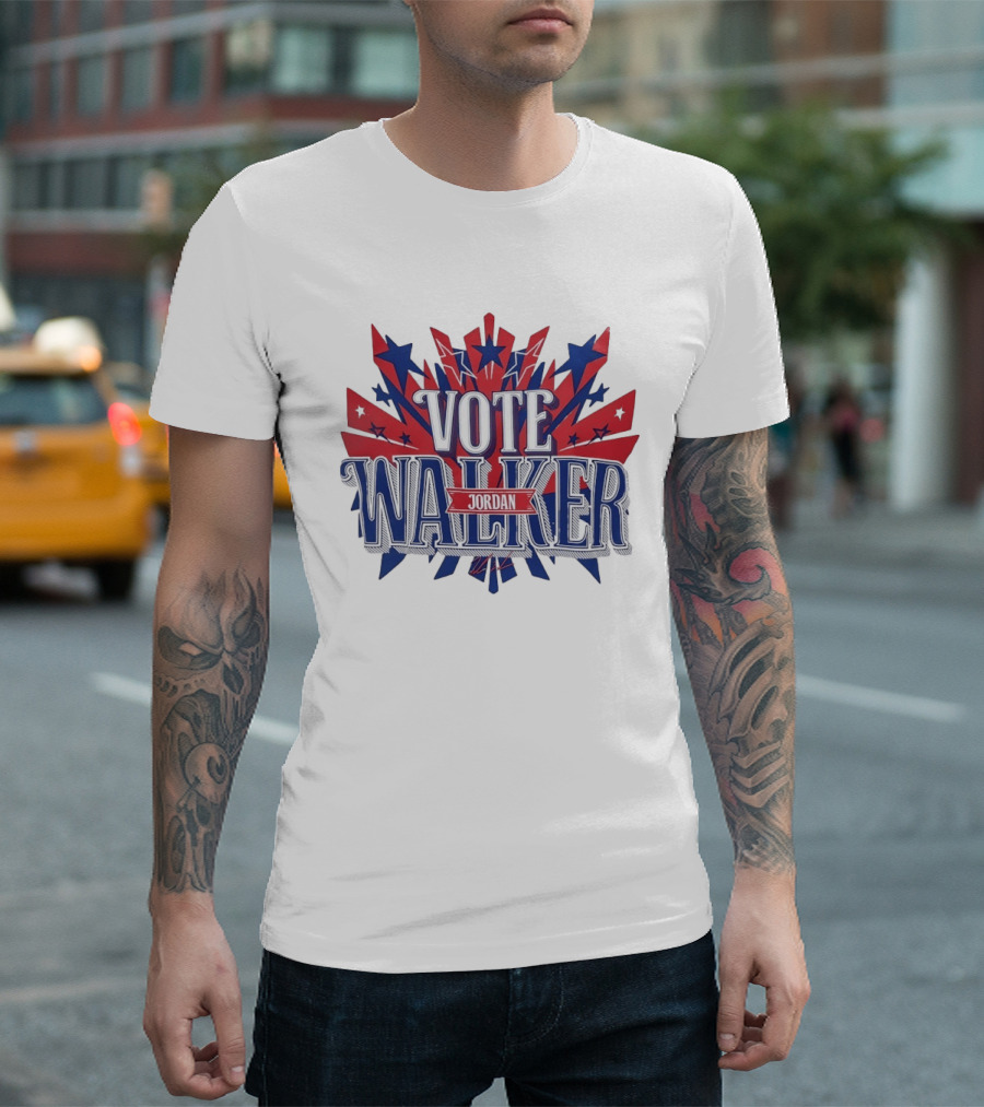 Vote Walker Jordan Patriotic Stars And Stripes T-Shirt