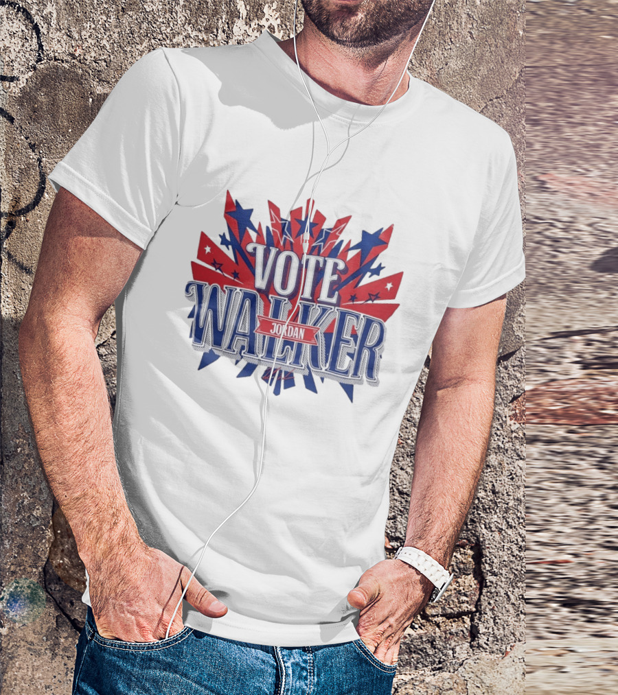 Vote Walker Jordan Patriotic Stars And Stripes T-Shirt