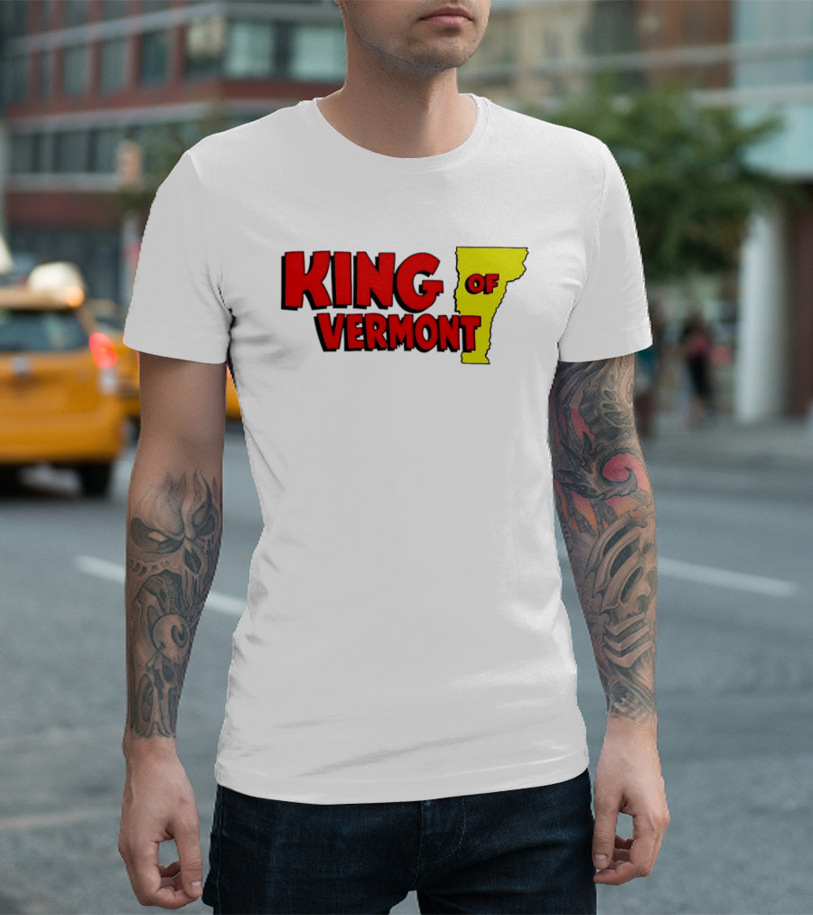 KING OF VERMONT Map T-Shirt