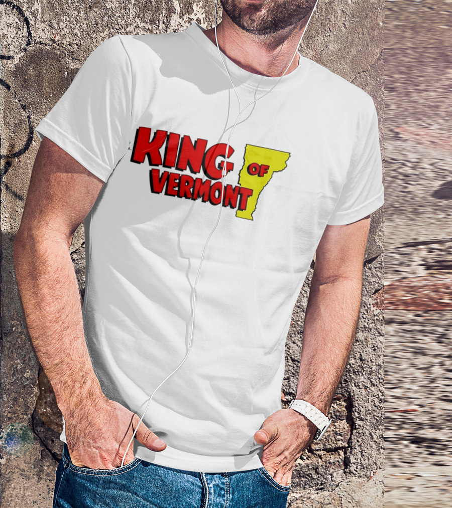 KING OF VERMONT Map T-Shirt