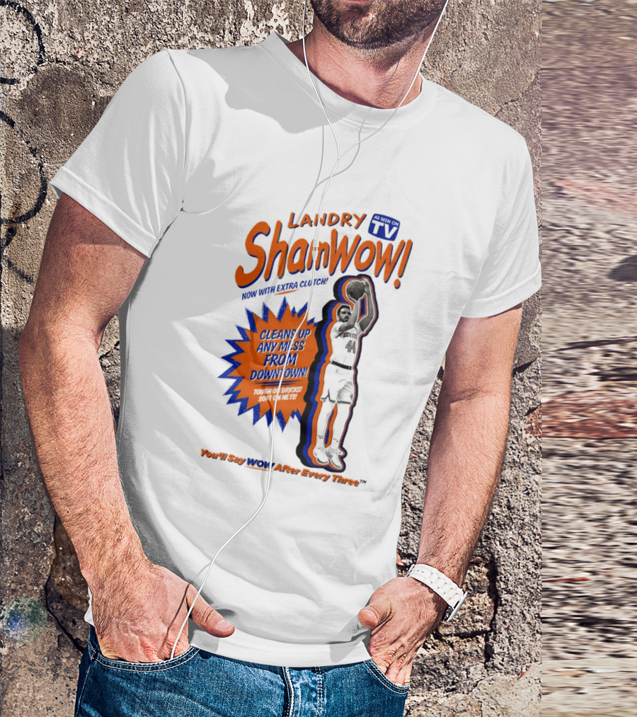 Landry Shamet ShamWow TV Extra Cleans Up Any Mess Downtown New York Knicks NBA T-Shirt