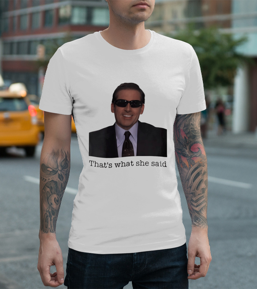 Michael Scott That's What She Said Sunglasses Suit T-Shirt