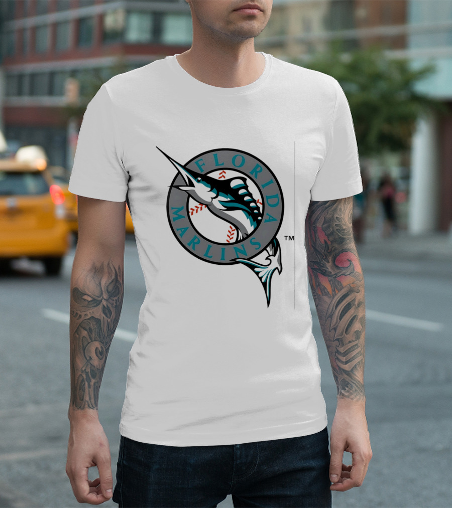 Florida Marlins MLB Baseball Team Logo Authentic Merchandise T-Shirt