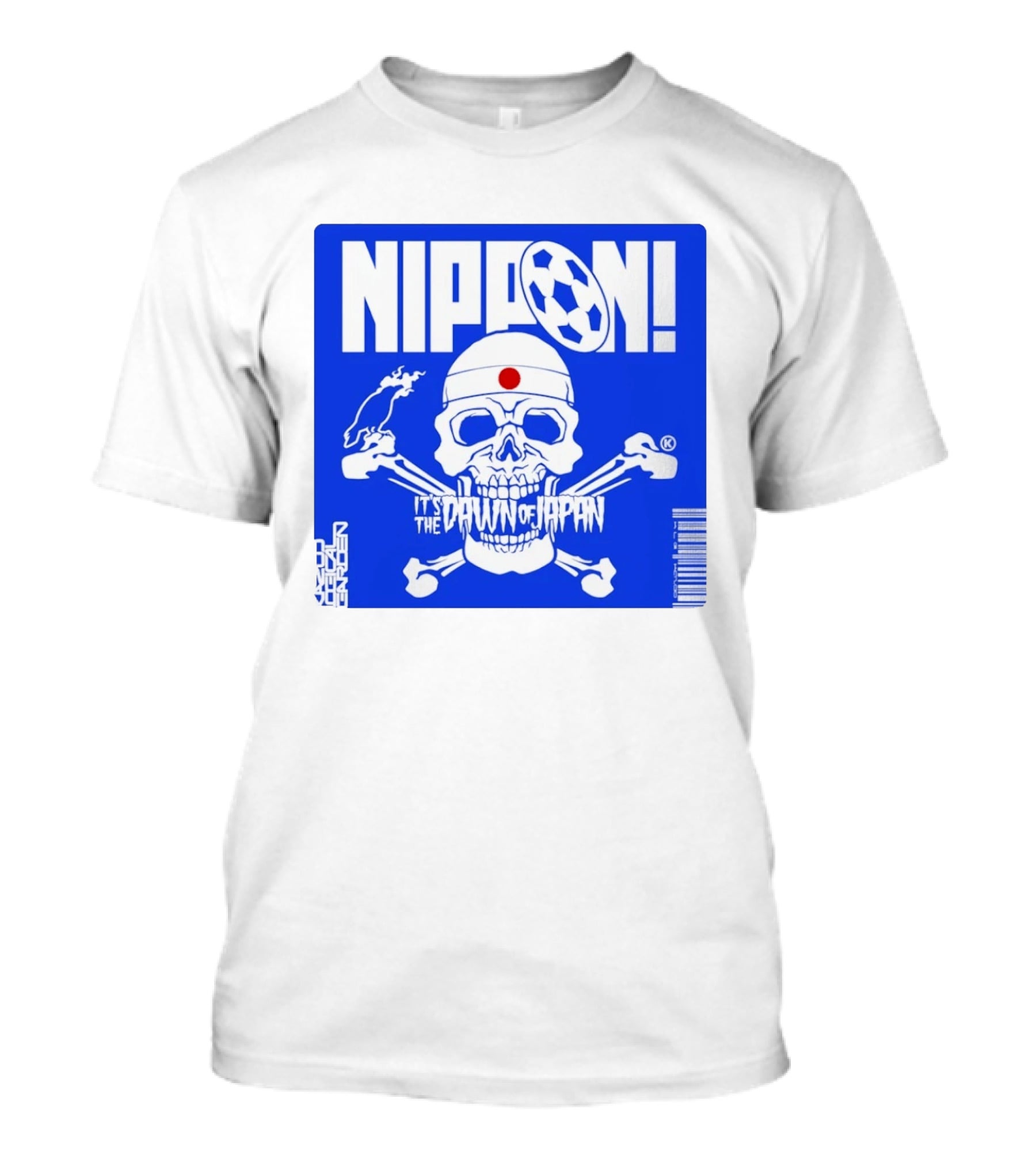 Nippon It's The Dawn Of Japan Skull Crossbones Soccer Ball T-Shirt