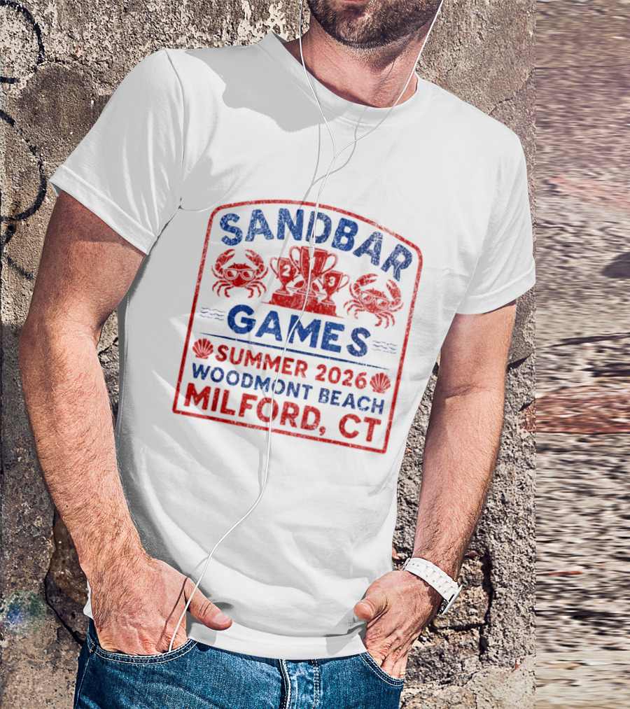Sandbar Games Summer 2026 Woodmont Beach Milford CT Event T-Shirt