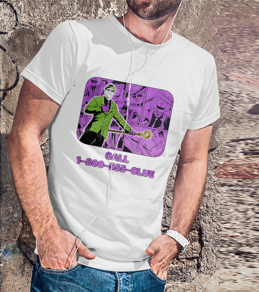 The Riddler Call 1 800 555 CLUE DC Comics Batman T-Shirt