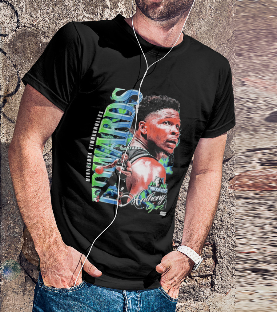 Anthony Edwards Minnesota Timberwolves Basketball Star Collage T-Shirt