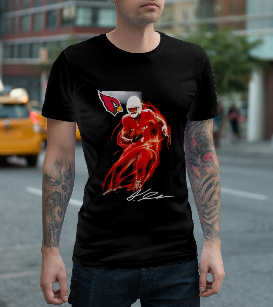 Arizona Cardinals Jeremiyah Love Legacy Rookie Football Player Signature Flame T-Shirt