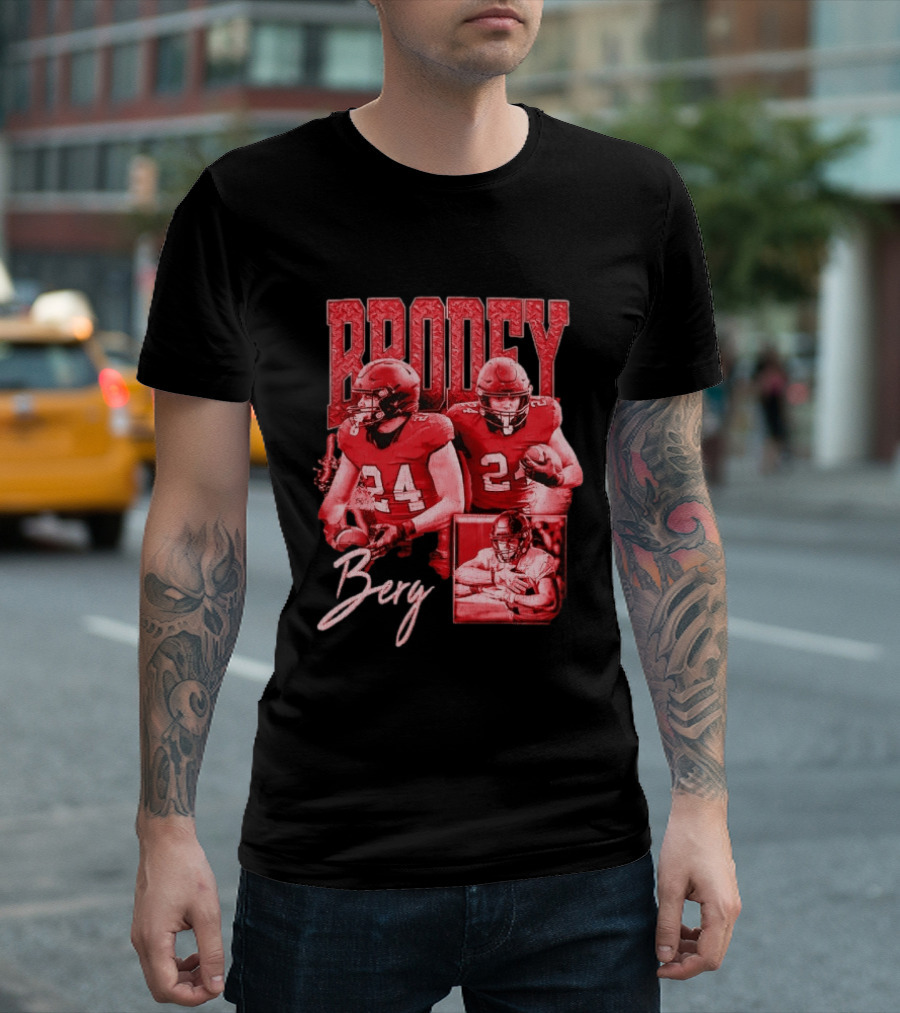 Brodey Berg Football 24 Player Athlete Sports T-Shirt