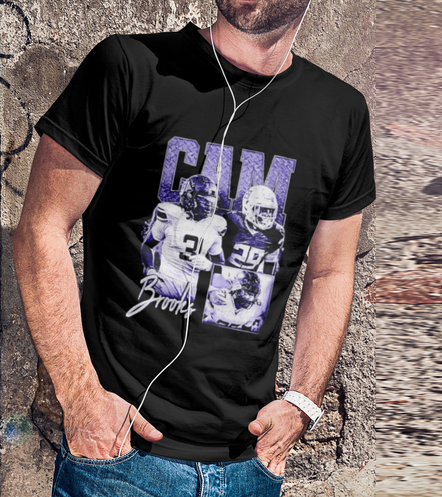 Cam Brooks Texas Longhorns Football NCAA Player Collage 31 29 T-Shirt