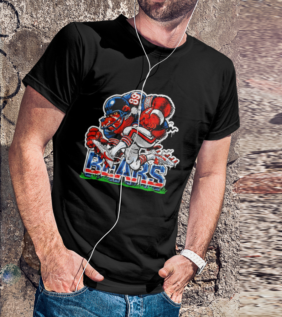 Chicago Bears Football 89 Cartoon Mascot Charge T-Shirt