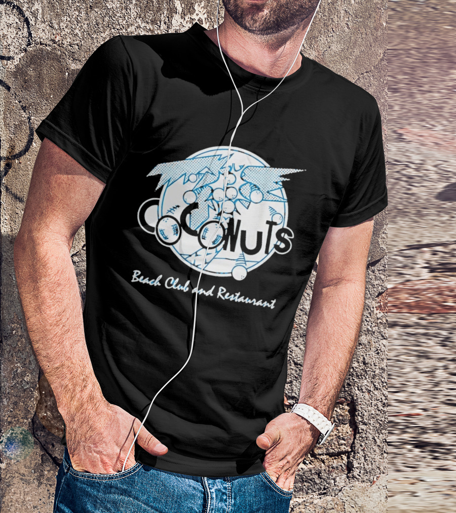 Coconuts Beach Club And Restaurant Tropical Palm Tree T-Shirt