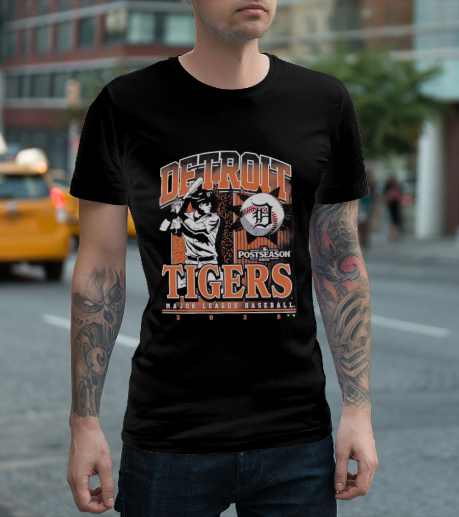 Detroit Tigers 2025 MLB Postseason Baseball Swing T-Shirt