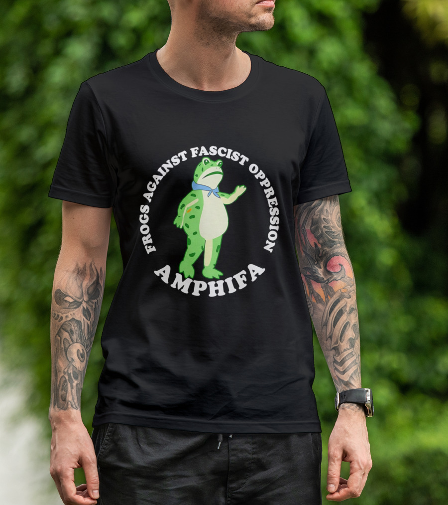 Frogs Against Fascist Oppression Amphifa Protest Movement Awareness T-Shirt