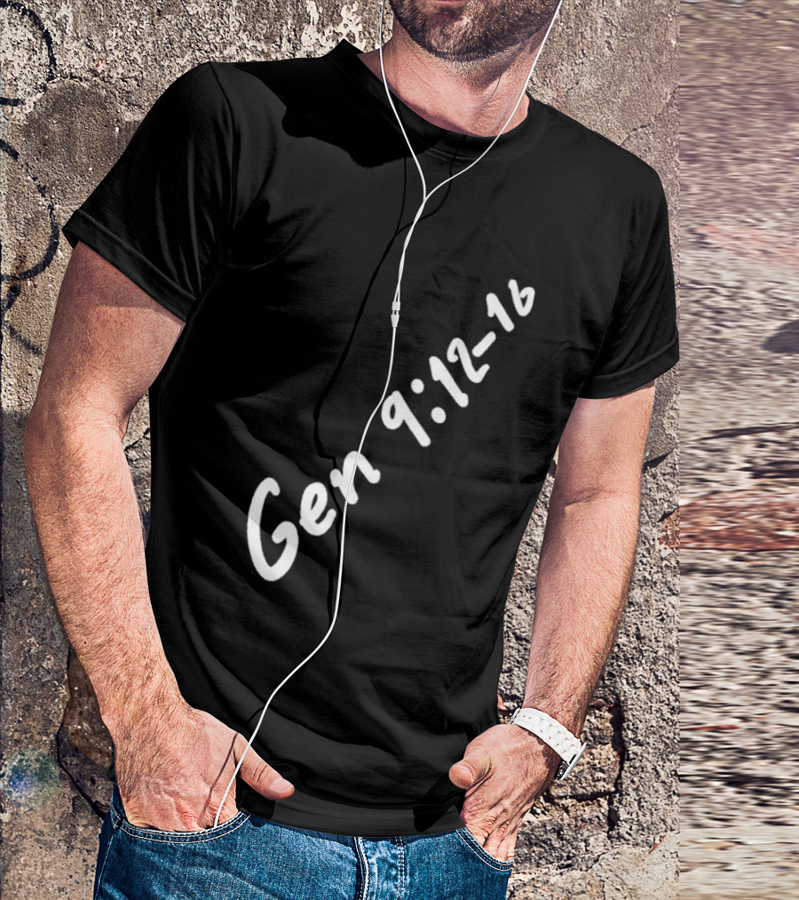 Gen 9:12 16 Text Diagonal Scripture Reference T-Shirt