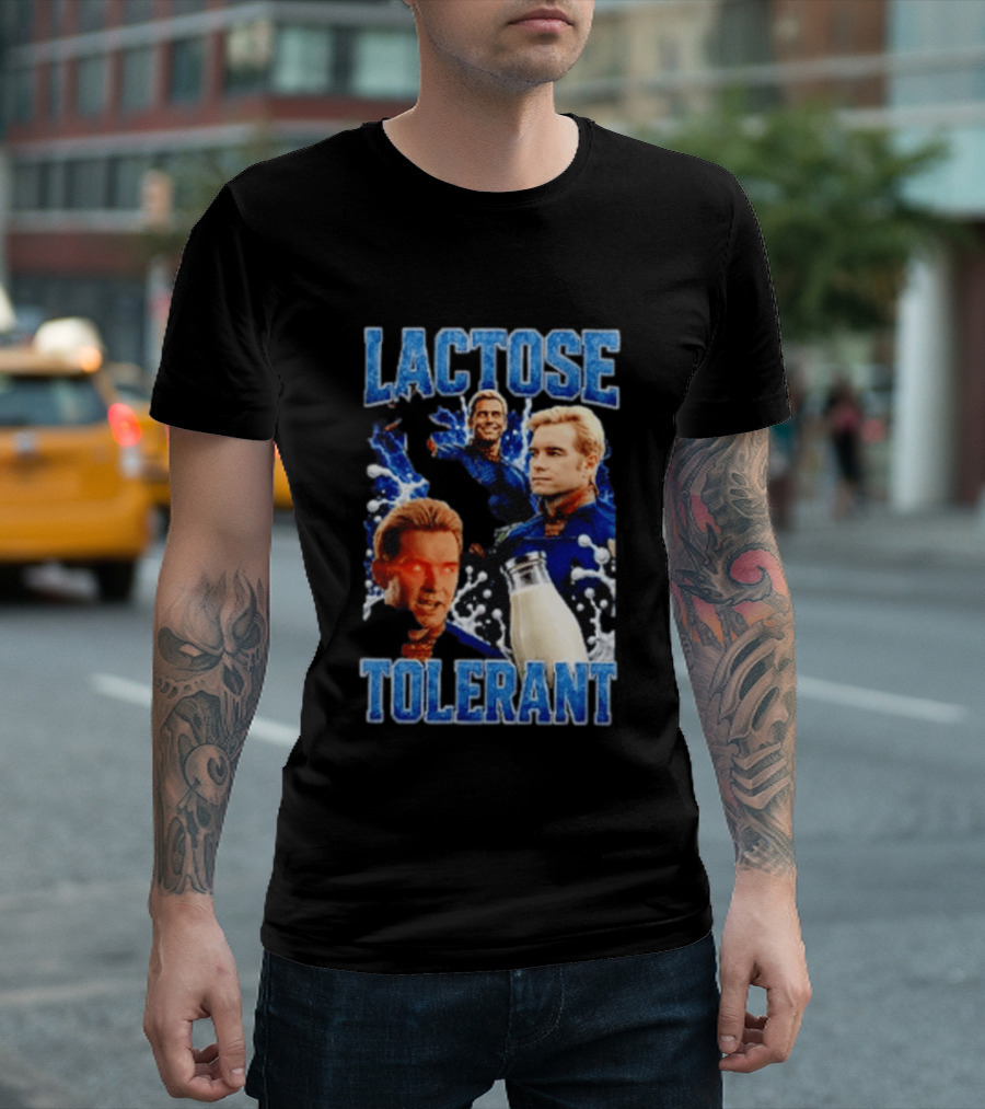 Lactose Tolerant Homelander Milk Meme T-Shirt