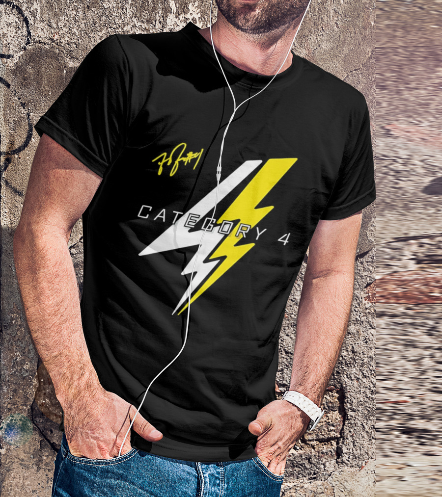LSU Tigers Flau'jae Johnson Category 4 Lightning Bolt Signature T-Shirt